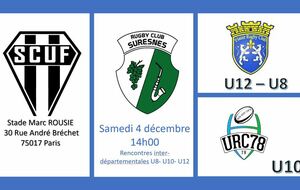 Rencontres inter - départementales U8 - U10 - U12  SCUF - PLAISIR/URC78- SURESNES 