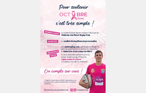Évènement octobre rose ce dimanche 22 octobre: vente de t-shirt et accueil de la ligue contre le cancer