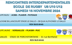 U8 U10 U12 GROUPE JAUNE  : PLATEAU INTERDEPARTEMENTAL  VERSAILLES - PLAISIR - PUC