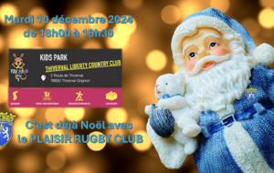 Viens fêter le Noël du PLAISIR RUGBY CLUB CHEZ YOUKIDS ( Réservé aux U6 et U8 ) 