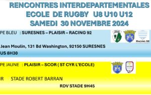 U8 U10 U12 - GROUPE BLEU - SURESNES - PLAISIR - RACING 92 (REPORT)