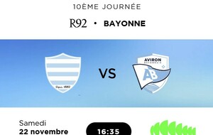 RACING 92 - AVIRON BAYONNAIS 