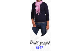 PULL ZIPPE EDEN PARK BLEU MARINE 