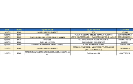 💥 Match du WE 💥