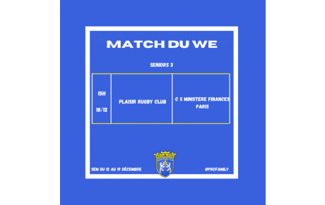 💥 MATCH DU WE 💥