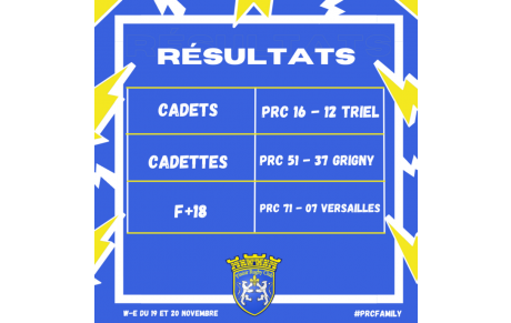 💥 RÉSULTATS DU WEEK-END💥
